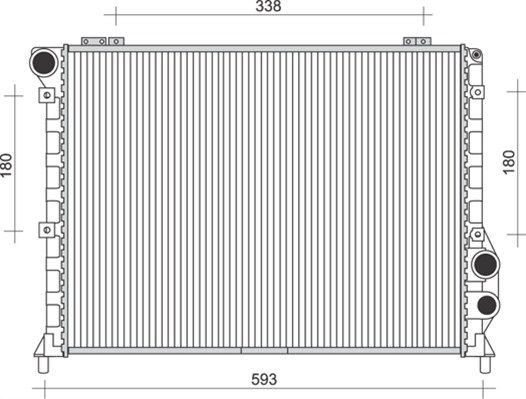 MAGNETI MARELLI radiatorius, variklio aušinimas 350213833000